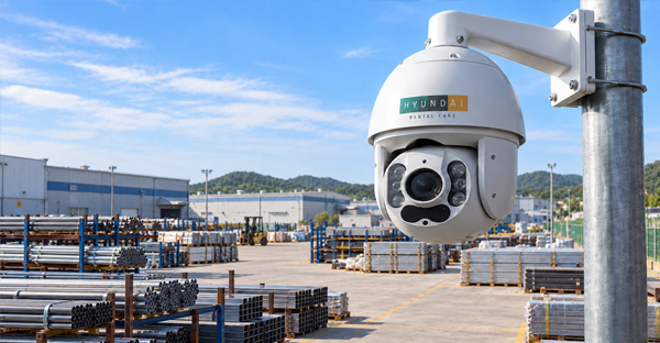 hyundai-cctv-factory-outdoor-yard-ptz 공장 및 주차장의 넓은 범위를 감시하는 360도 회전형 PTZ CCTV