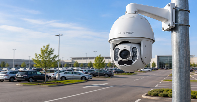 withview-indoor-dome-cctv-office-ceiling 공장 및 주차장의 넓은 범위를 감시하는 360도 회전형 PTZ CCTV